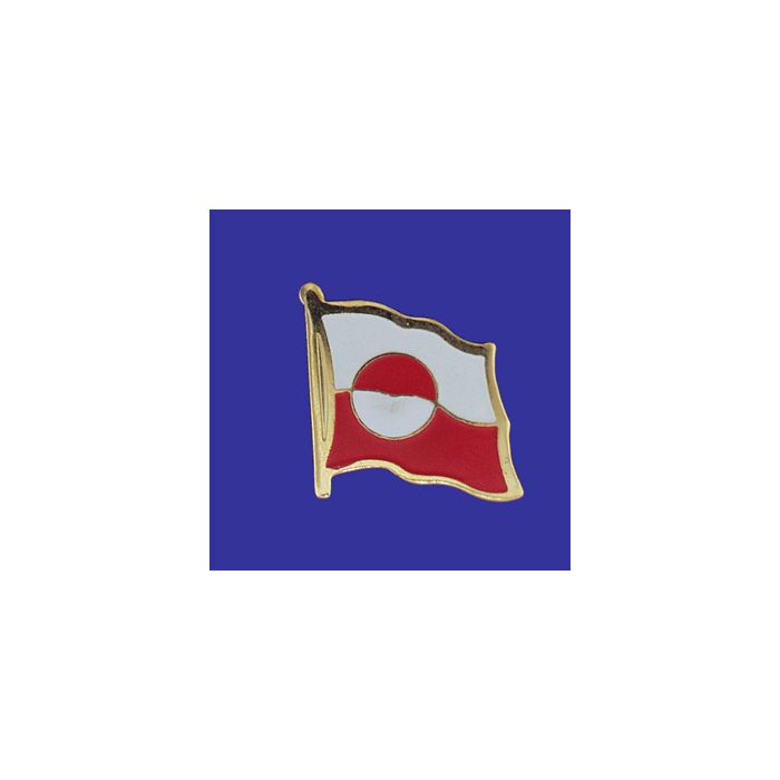Greenland Lapel Pin (Single Waving Flag)