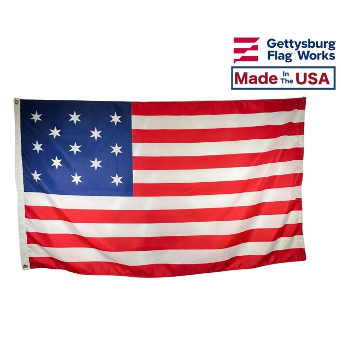 Hopkinson 13 Star American Flag Made in the USA by Gettysburg Flag Works