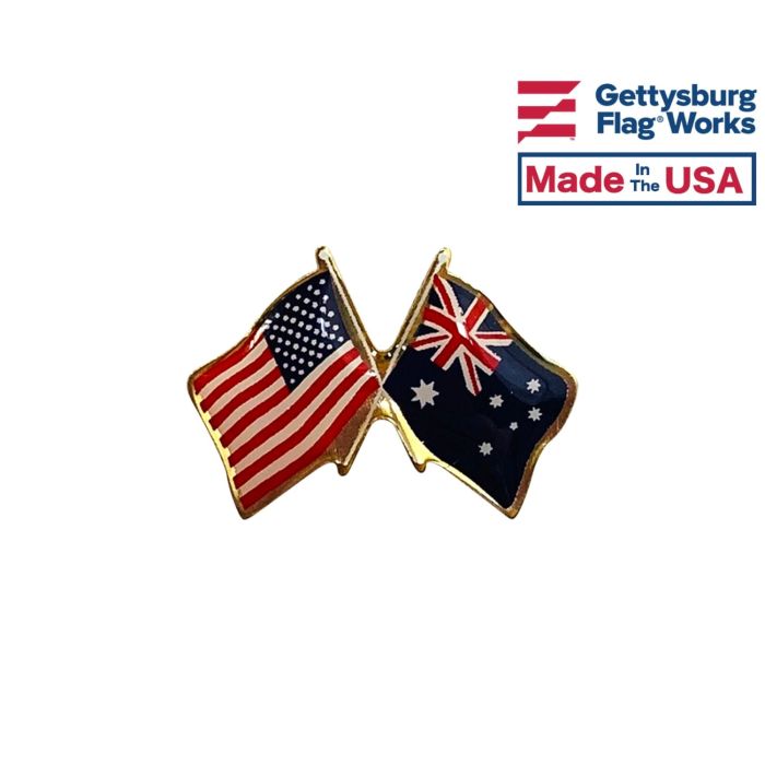 Australia Lapel Pin (with US Flag)