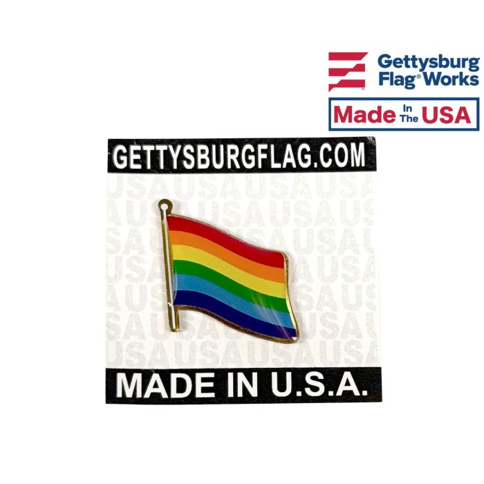Pride Lapel Pin (Single Waving Flag)