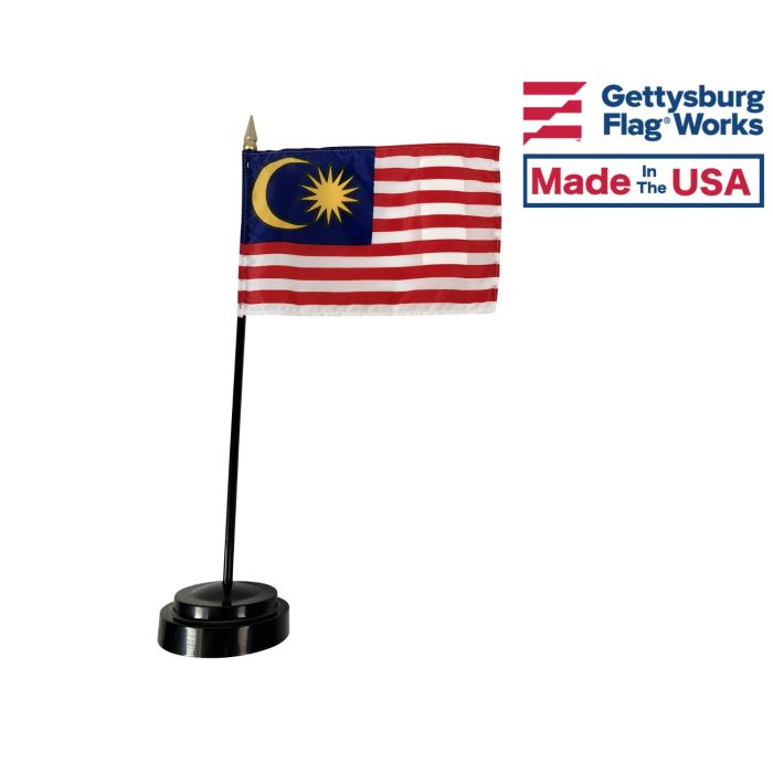 Malaysia Stick Flag - 4x6"
