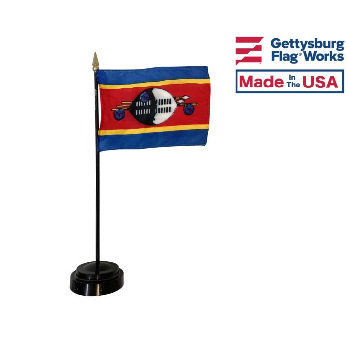 Eswatini (Swaziland) Stick Flag - 4x6"