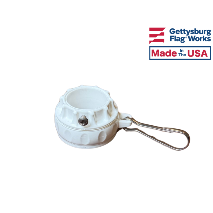 spinning clip flag fastener white image