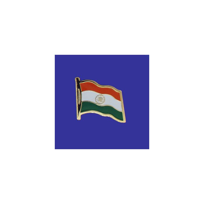 India Lapel Pin (Single Waving Flag)