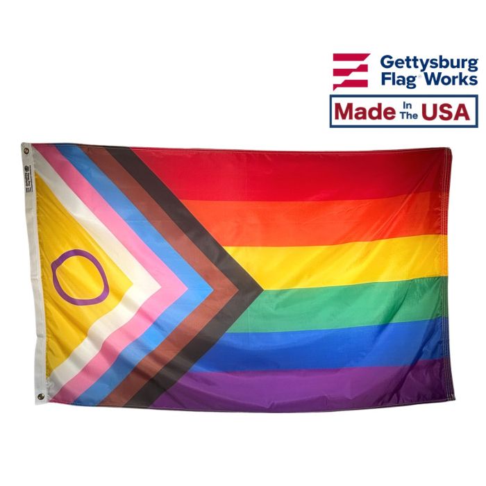 Intersex Progress Pride Flag Made in the USA by Gettysburg Flag Works