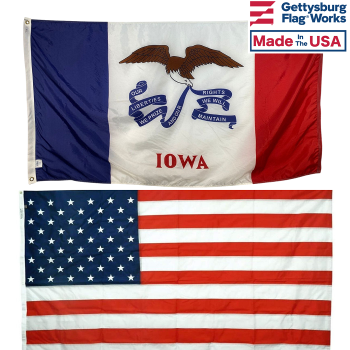 Iowa & Battle-Tough® American Flag Combo Pack