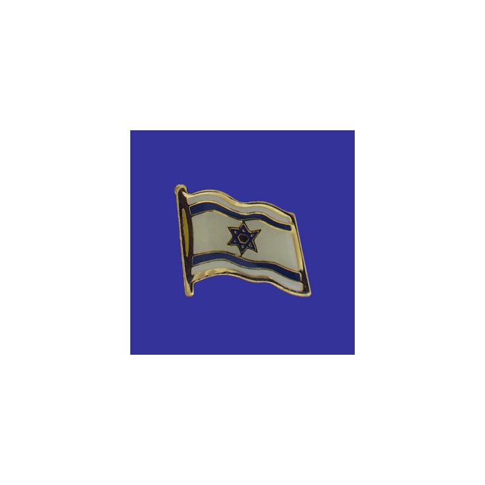 Israel Lapel Pin (Single Waving Flag)