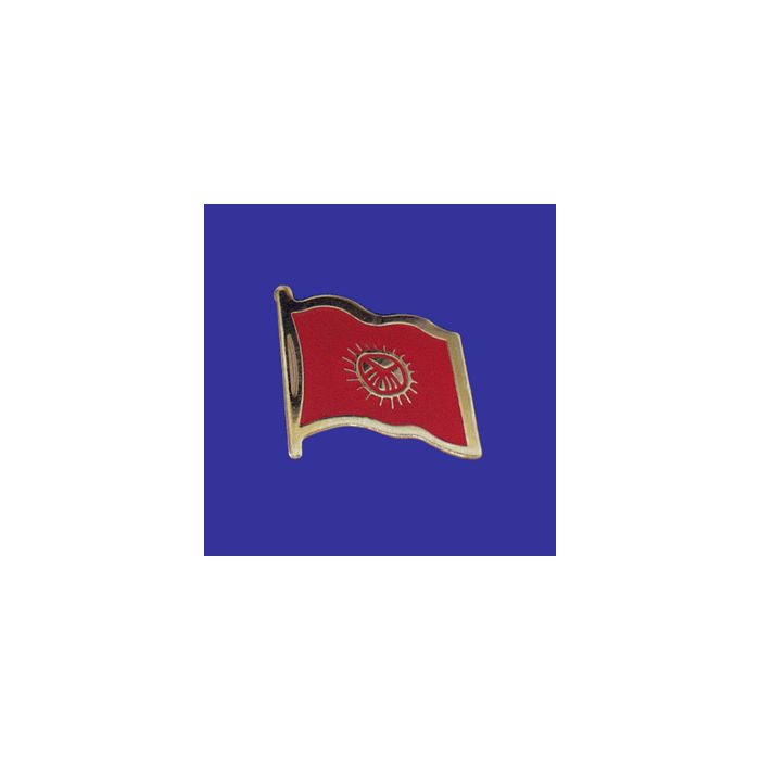 Kyrgyzstan Lapel Pin (Single Waving Flag)