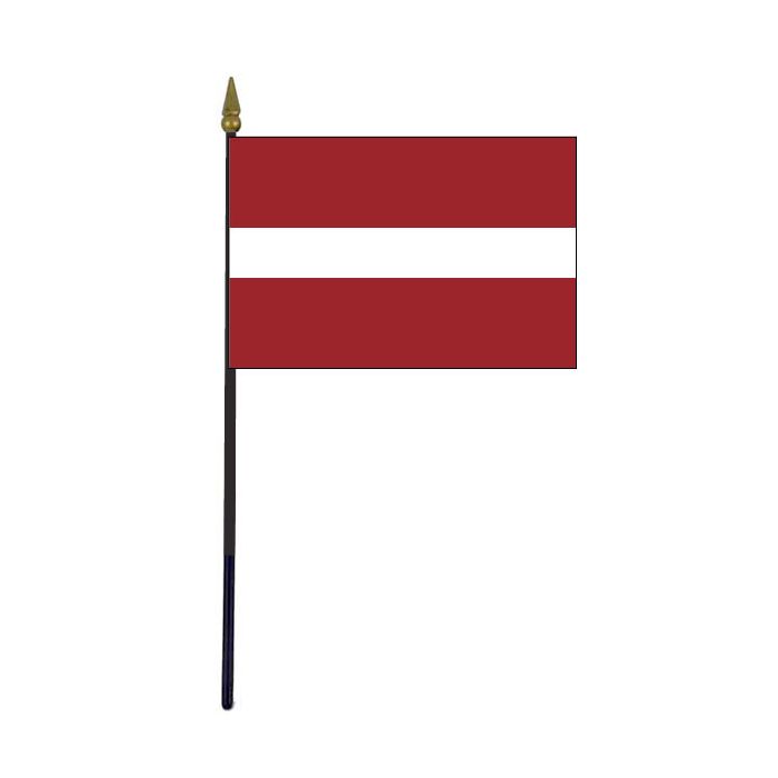 Latvia Stick Flag - 4x6"