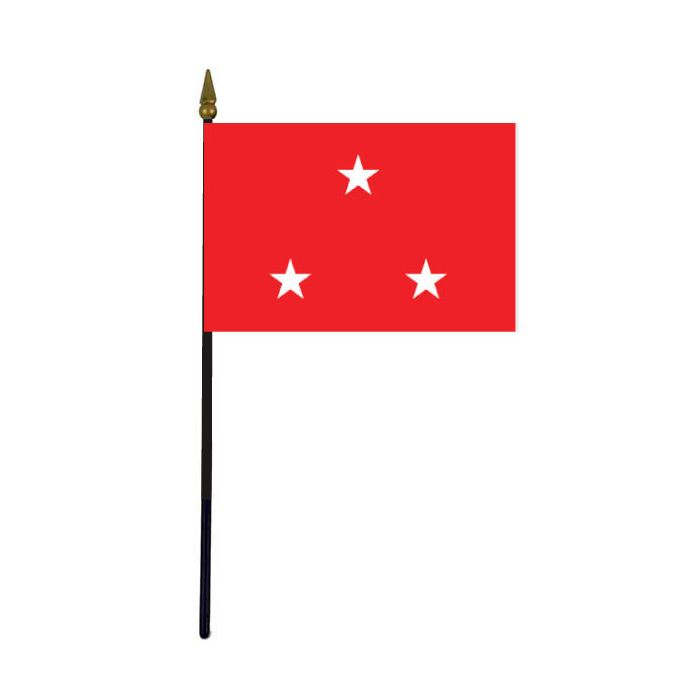 Marine Corps Lieutenant General Stick Flag - 4x6"