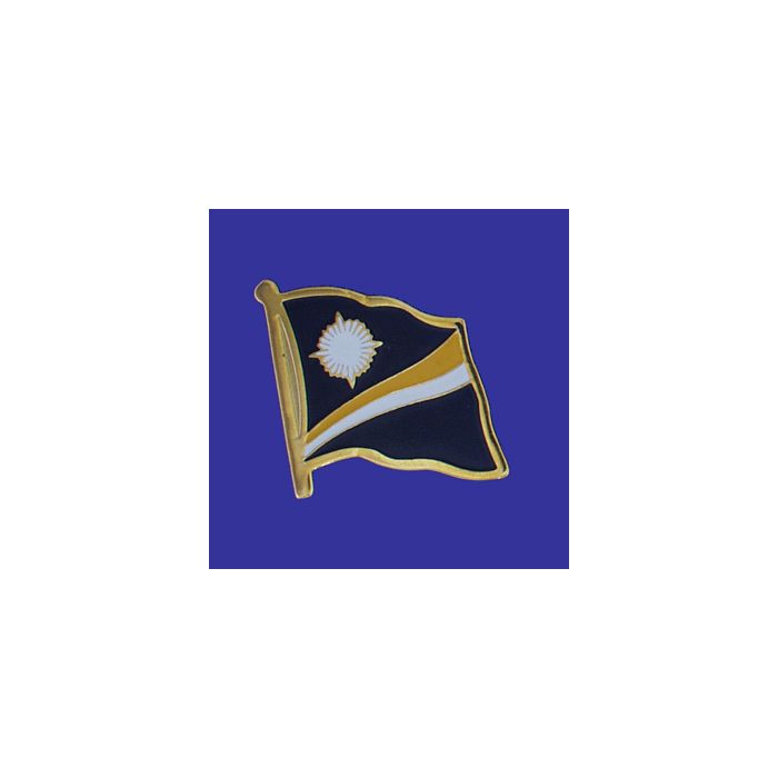 Marshall Islands Lapel Pin (Single Waving Flag)