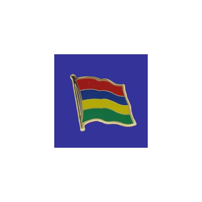 Mauritius Lapel Pin (Single Waving Flag)