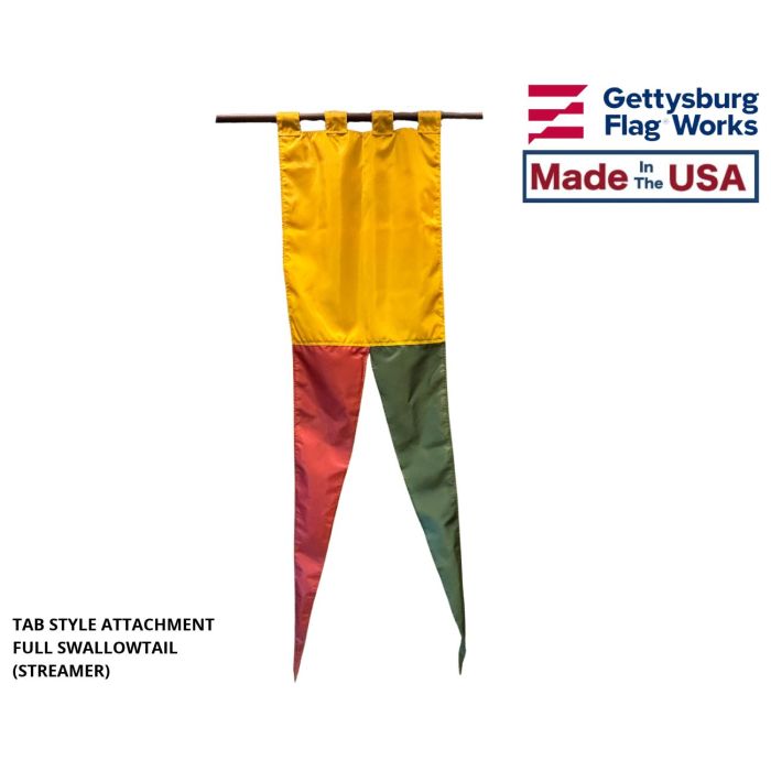 Medieval Lance Pennons - Blank Pennants Made in the USA by Gettysburg Flag Works