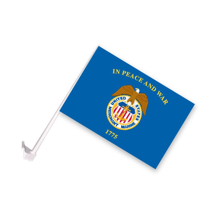Merchant Marine Car Window Flag