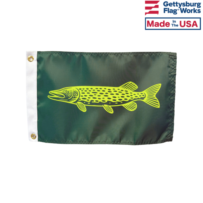 Northern Pike flag for boat front image