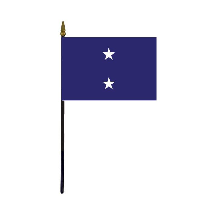 Navy Rear Admiral Stick Flag - 4x6"