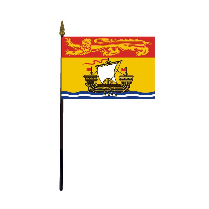 New Brunswick Stick Flag - 4x6"