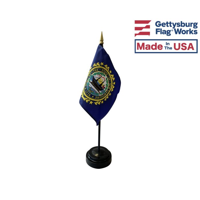 New Hampshire State Stick Flag - 4x6"