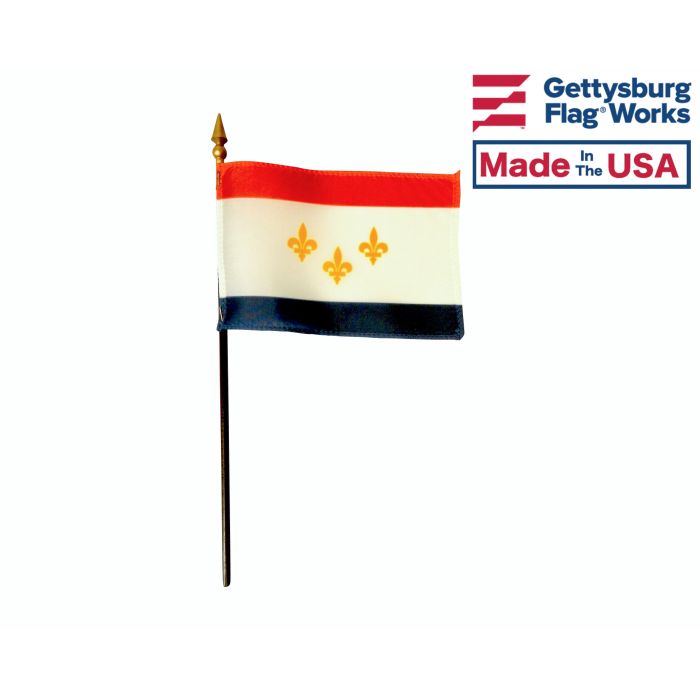City of New Orleans Stick Flag (LA, USA) - 4x6"