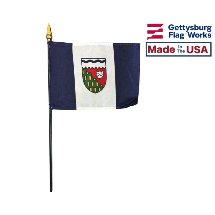 Northwest Territories Stick Flag Made in the USA by Gettysburg Flag Works