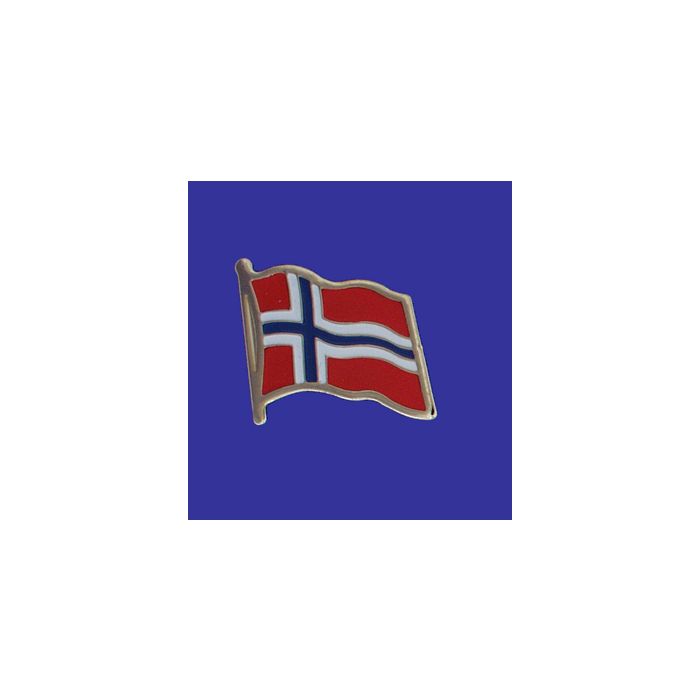 Norway Lapel Pin (Single Waving Flag)
