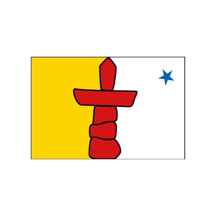 Nunavut Territory Flag (Canada), Header & Grommets - 3x5'
