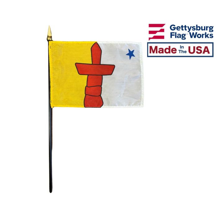 Nunavut Stick Flag Made in the USA by Gettysburg Flag Works