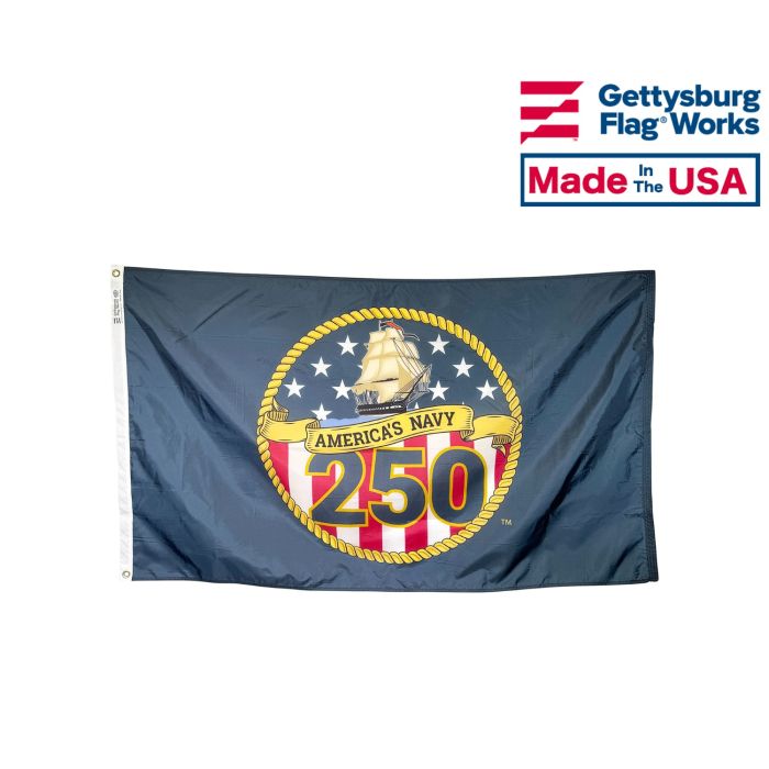 3x5' Navy 250 Year Anniversary Commemorative Flag