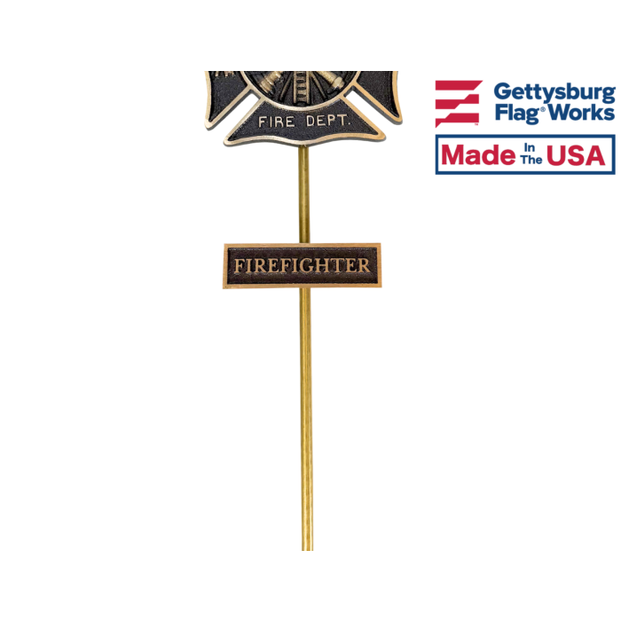 Firefighter Service Insignia Plaque For Grave Markers