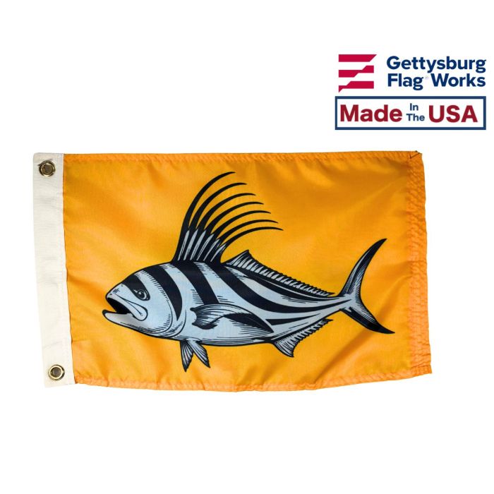 Roosterfish Fish Flag - Fishing Boat Flag Made in the USA by Gettysburg Flag Works
