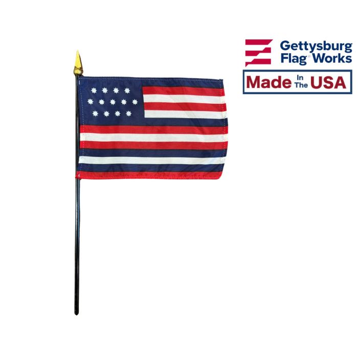 Serapis Stick Flag Made in the USA by Gettysburg Flag Works