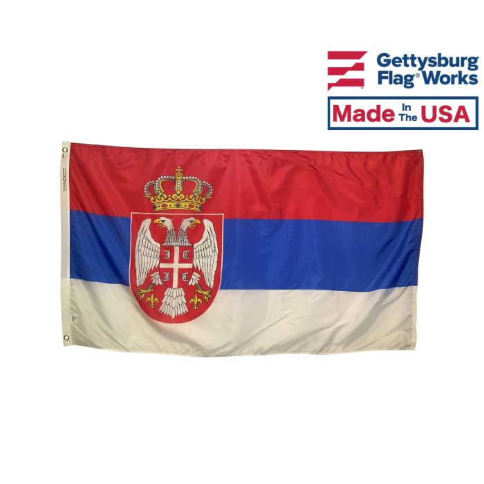 Serbia Flag (UN - with Seal)
