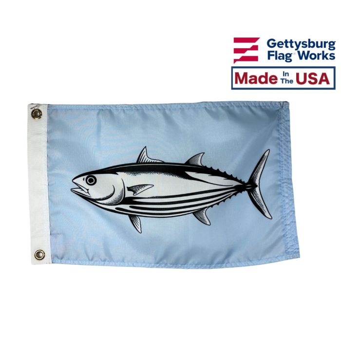 Skipjack Tuna Fish Flag - Fishing Boat Flag Made in the USA by Gettysburg Flag Works