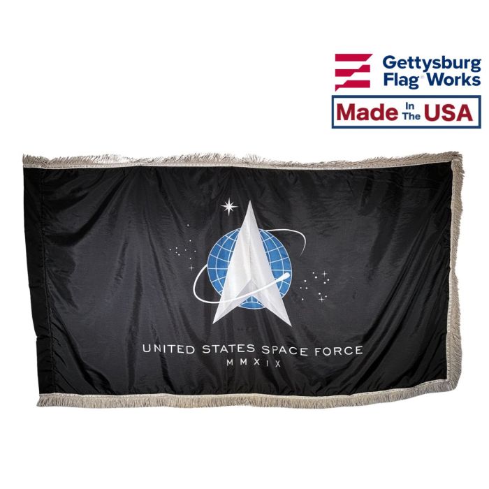 Official U.S. Space Force Flag - Formal Indoor and Parade Style Made in the USA by Gettysburg Flag Works