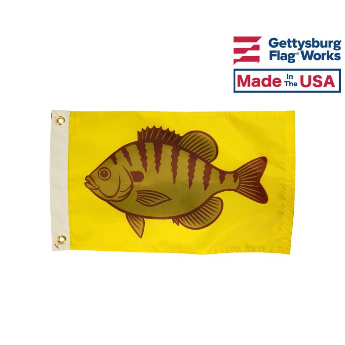 12x18" Pumpkinseed Sunfish Flag - Fishing Boat Flag