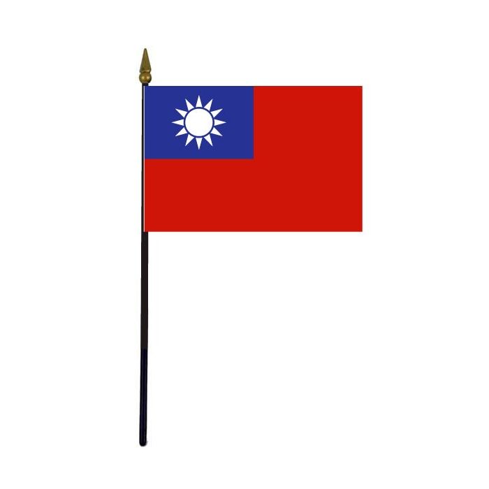 Taiwan Stick Flag (Republic of China) - 4x6"