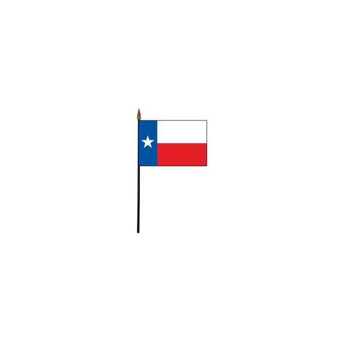 Texas State Stick Flag (Plastic) - 4x6" - CLEARANCE - FINAL SALE