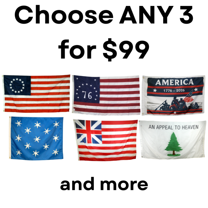 The Founders Collection (Choose any 3 flags)