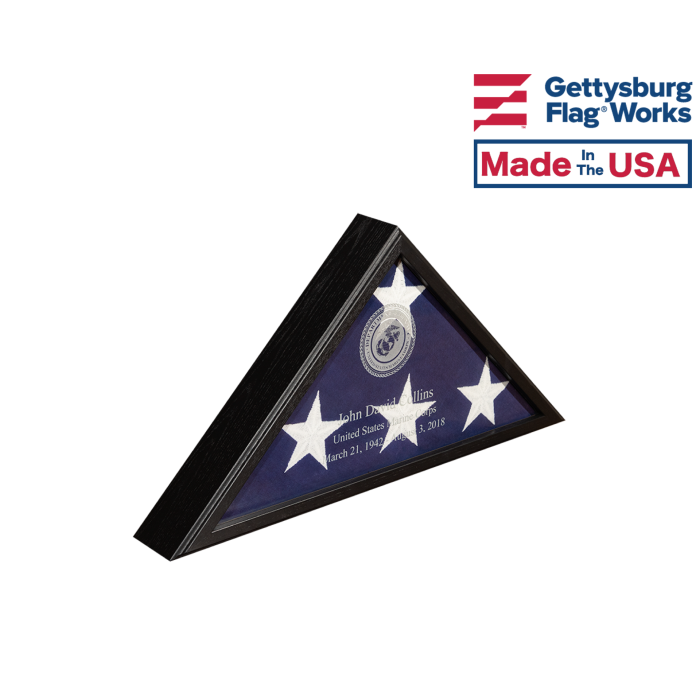 Engraved Memorial Flag Case - "Veteran Engraved"