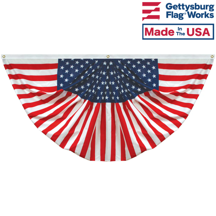3x6' Americana Pleated Fan