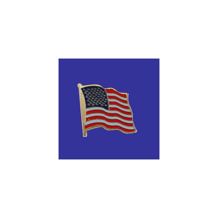 US Lapel Pin (Single Waving Flag) (Imported - Close Out)