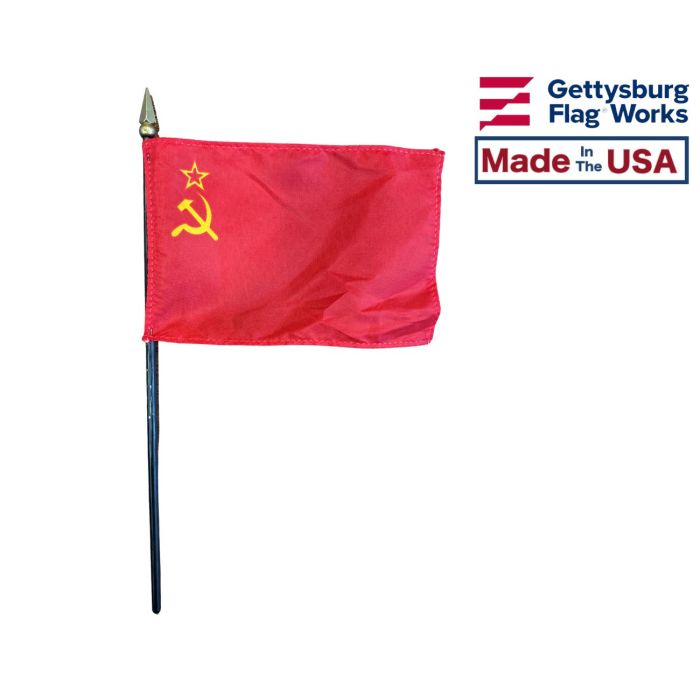 USSR Stick Flag Made in the USA by Gettysburg Flag Works