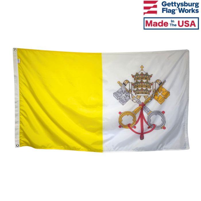 Vatican flag made in America front image