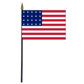 American, 20 Stars Stick Flag - 4x6"