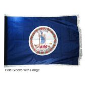 Virginia Indoor Flag (White Fringe)
