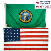 Washington & Battle-Tough® American Flag Combo Pack