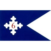 6th Corp HQ Guidon Flag (1863) - 3x5'