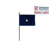 Navy 1 Star Stick Flag