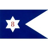 8th Corp HQ Guidon Flag (1864) - 3x5'