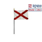 Alabama State Stick Flag - 4x6"